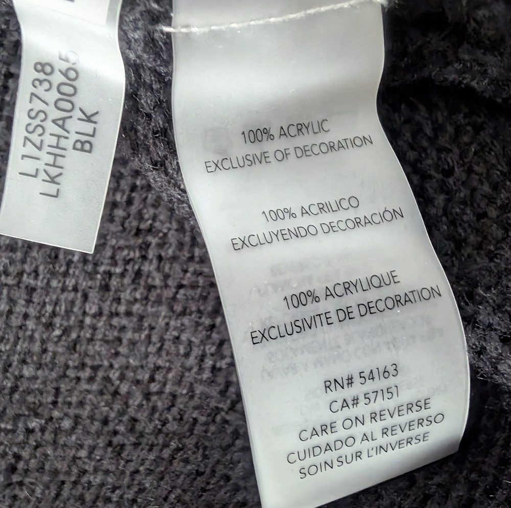 Black Sweater with White Script - image 3